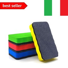 Cancellino Lavagna Magnetica Bianca, 4 Gomma Secco Cancellino Lavagna Gesso M...