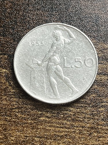 1955 italy fifty lire - italy,