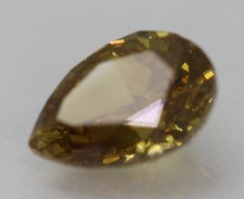 Cert 0,40 Ct Marrone Giallo