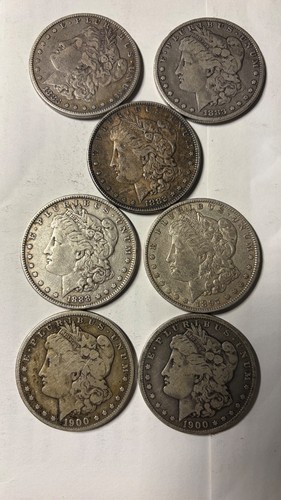 Lotto dollari argento morgan - 7,