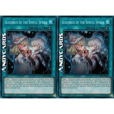 2x SUSURRUS OF THE SINFUL SPOILS • Super R • INFO EN060 • 1Ed • Yugioh ANDYCARDS