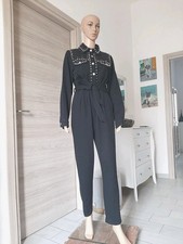 Tuta Jumpsuit Jeans Denim Nera