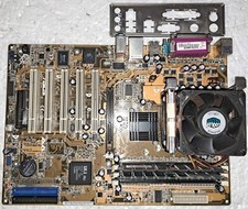 Scheda Madre Vintage Asus P4U800-X con CPU Intel socket 478 e Ram