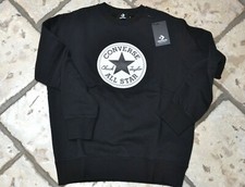 Felpa Converse nera girogola