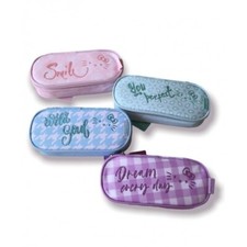 Astuccio Ovale Hello Kitty Tinta Unita Nuovo 22x8x4,5 cm 4 Colori Disponibili