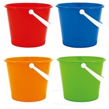 Secchiello Spiaggia Bambini Plastica 22cm Colorato Gioco Giocattolo Sabbiera Castello Estate Esterno