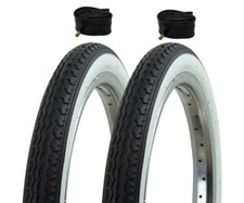 COPPIA PNEUMATICI BICI ENIX LISCI CON TUBI IN 16 X 1,75 SLICK III BATTISTRADA WHITEWALL