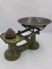 Bilancia pesi antica/vintage W&T AVERY verde in ghisa e ottone