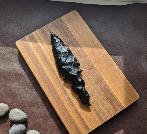 Coltello ossidiana nera - ossidiana,