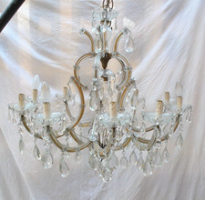 ENORME Lampadario Maria Teresa in Cristallo BOHEMIA diam. 80