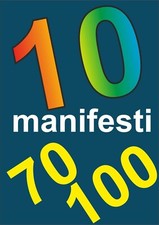 stampa 10 MANIFESTI PUBBLICITARI PERSONALIZZATI 70X100  STAMPA POSTER