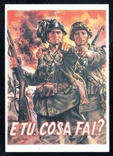 Cartolina E tu cosa Fai? Riproduzioni Manifesti RSI (CR1170)