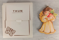 THUN - ANGELO DI LEGNO - PALLINA DI NATALE DI LEGNO - CON CONFEZIONE - 8 CM