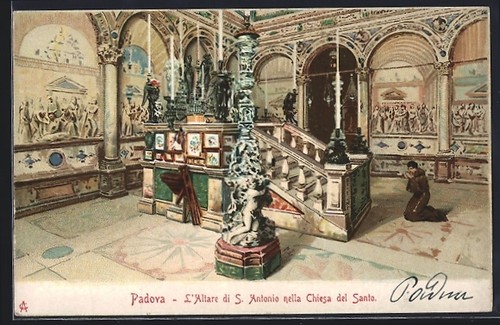 Cartolina padova altare di - cartolina,