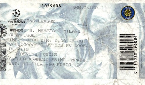 Biglietto stadio uefa - biglietto,