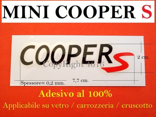 Mini cooper one jcw - s, stemma