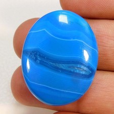 37,05 ct. Agata blu naturale