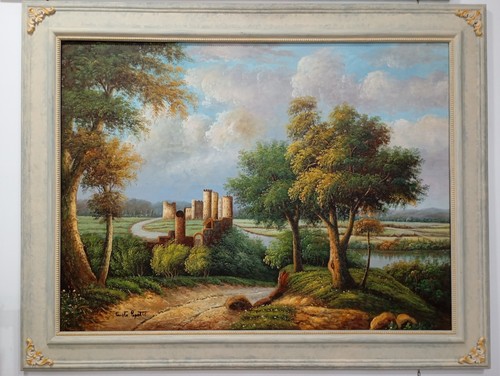 Quadro stile antico paesaggio - quadro,