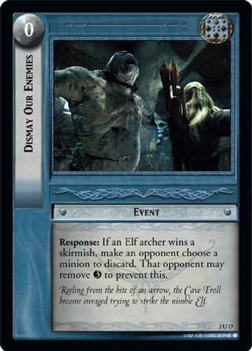 Dismay our enemies - our, of