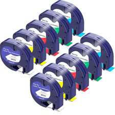 5-100 pezzi 91221-91225 colore 12 mm nastro per Dymo Letra Tag Band LT-100T 100H