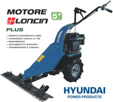 MOTOFALCIATRICE FALCIATRICE MOTORE LONCIN A SCOPPIO BENZINA SEMOVENTE HYUNDAI