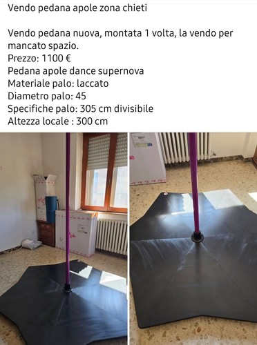 Pedana pole dance apole nero - pole,