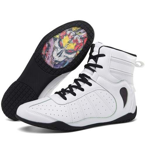 Stivali boxe lotta blu bianco - boxe,