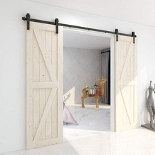 TSMST 183CM Binario per Porta Scorrevole Kit Nero e Rustico Porta Scorrevole Kit