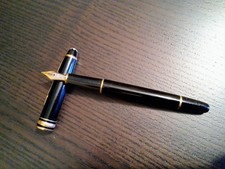 Montblanc Meisterstuck PENNA STILOGRAFICA Classic NERO ORO Vintage Con Custodia 
