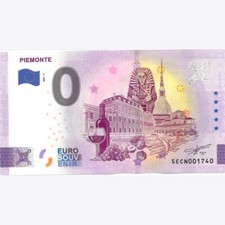 0€ ZERO EURO SOUVENIR BANCONOTA ITALIA 2023 - PIEMONTE -