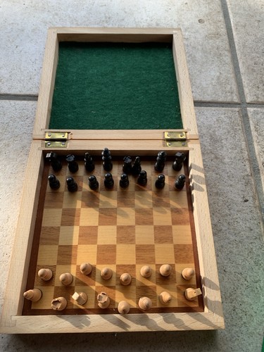 Scacchiera legno viaggio - scacchiera,