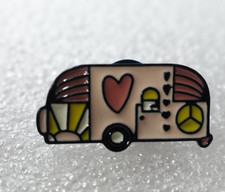 Spilla Camper Van Retrò Pace Amore Sunburst Stile Hippie Spilla Da Collezione