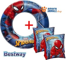 Bestway SALVAGENTE + BRACCIOLI per Bambini SPIDER-MAN → Gonfiabili Mare, Piscina