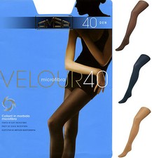 COLLANT velato calza OMSA velour 40 den denari microfibra blu marrone beige