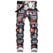 Jeans uomo biker strappato