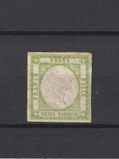 Province Napoletane 1861 1/4 t. verde nuovo linguellato MH