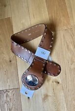 Cintura corsetto Zara in pelle marrone con borchie 30”/80 cm nuova con etichetta #BE13