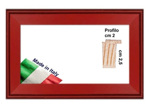 Cornice legno rossa effetto - in,