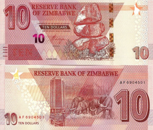 Zimbabwe dollari 2020 103 - 10,
