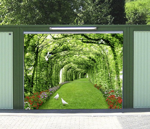 Murales verde prato - 3d,