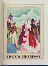 COGNAC HENNESSY CORSE CAVALLI 1865 IPPICA ILLUSTRAZIONE BENIGNI PUBBLICITA' 1939