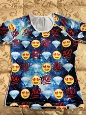 Maglietta Maglia Estate Estiva Ragazza Donna Emoji Emozioni Colorata Sportiva