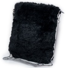 Borsetta pelliccia nera