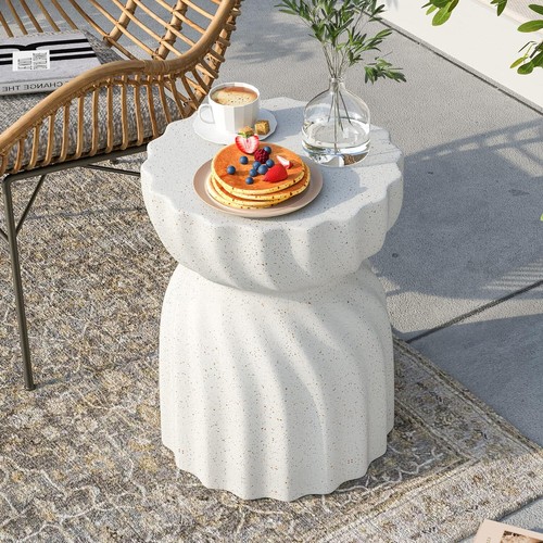Tavolino artistico bianco
