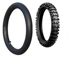 GOMMA 60/100-14 POLLICI + CAMERA ARIA PNEUMATICO RUOTA PIT BIKE 60 100 14 DIRT  