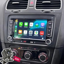 7" Autoradio Carplay Android 13 GPS WiFi RDS BT Per VW GOLF 5 6 Caddy Touran
