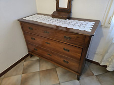 Como' antico in Noce Con 3 Cassettoni Restaurato