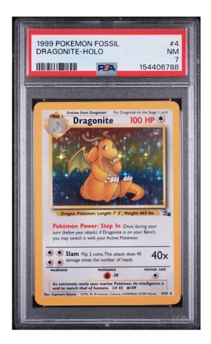 Dragonite psa 7 fossil - 7,