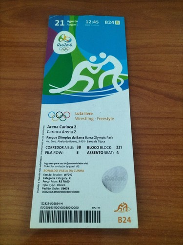 Biglietto usato olimpiadi - biglietto, 2016