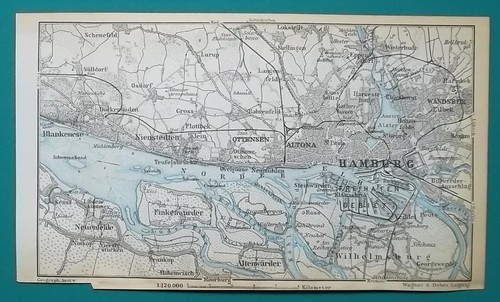 Mappa baedeker 1897 germania - mappa,